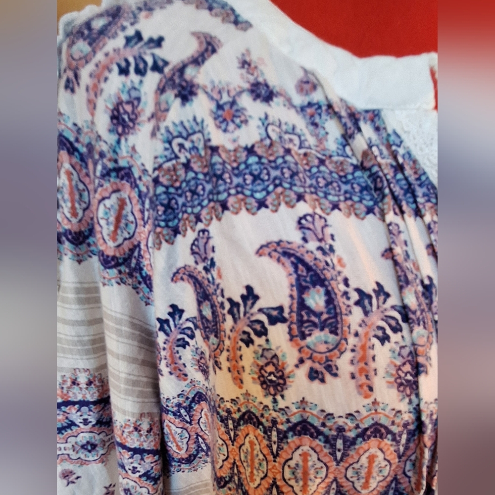 Vintage America Blues Blouse Size L - Picture 6 of 11